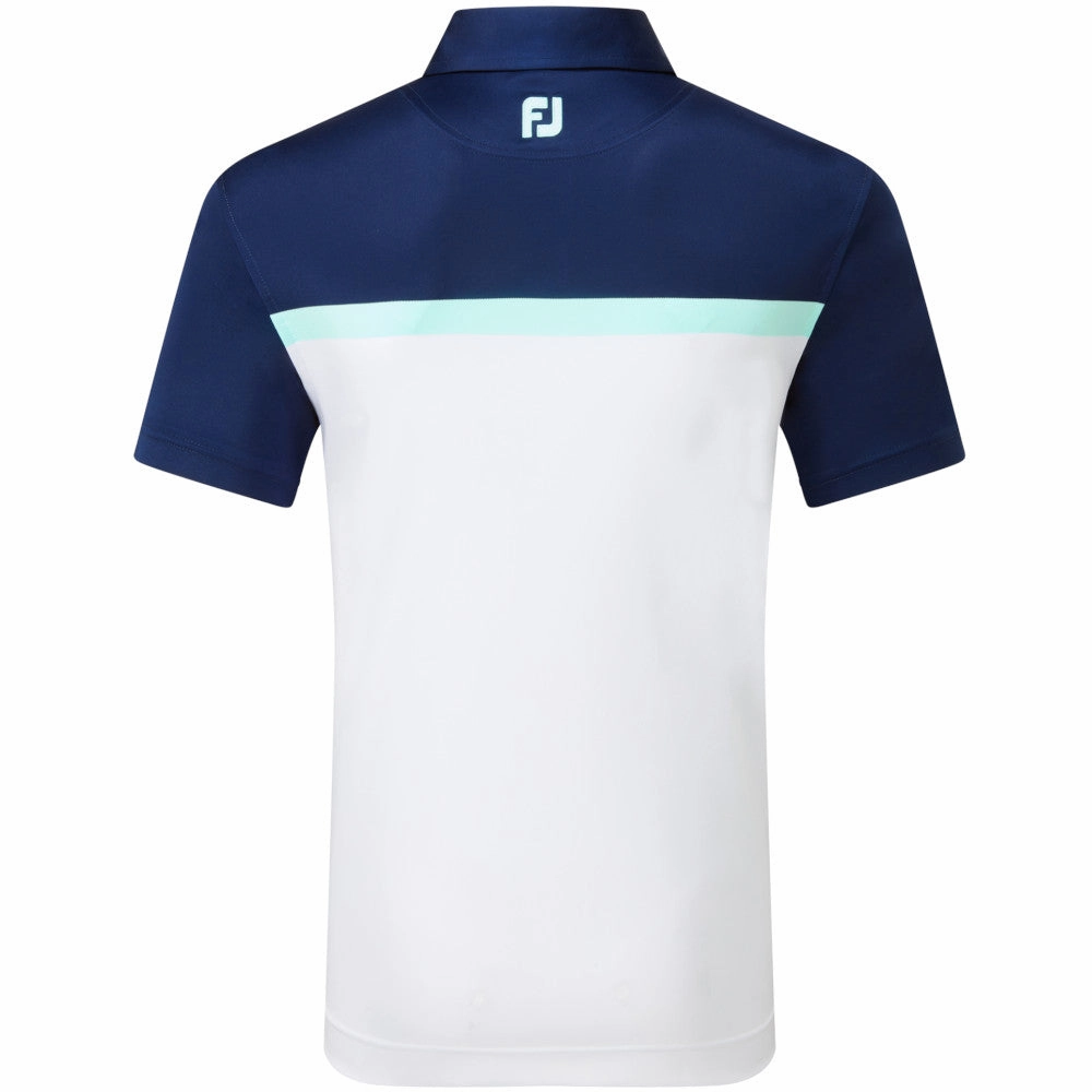 FootJoy Colour Block Interlock Polo Shirt - White Comfortable Piece