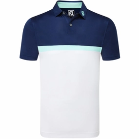 FootJoy Colour Block Interlock Polo Shirt - White Universal Silhouette