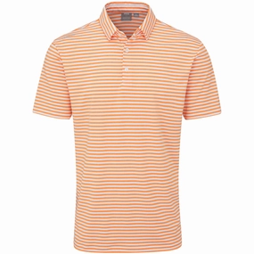 Ping Owain Polo Shirt - Tangerine/White Smart Layering High-Quality Fabric