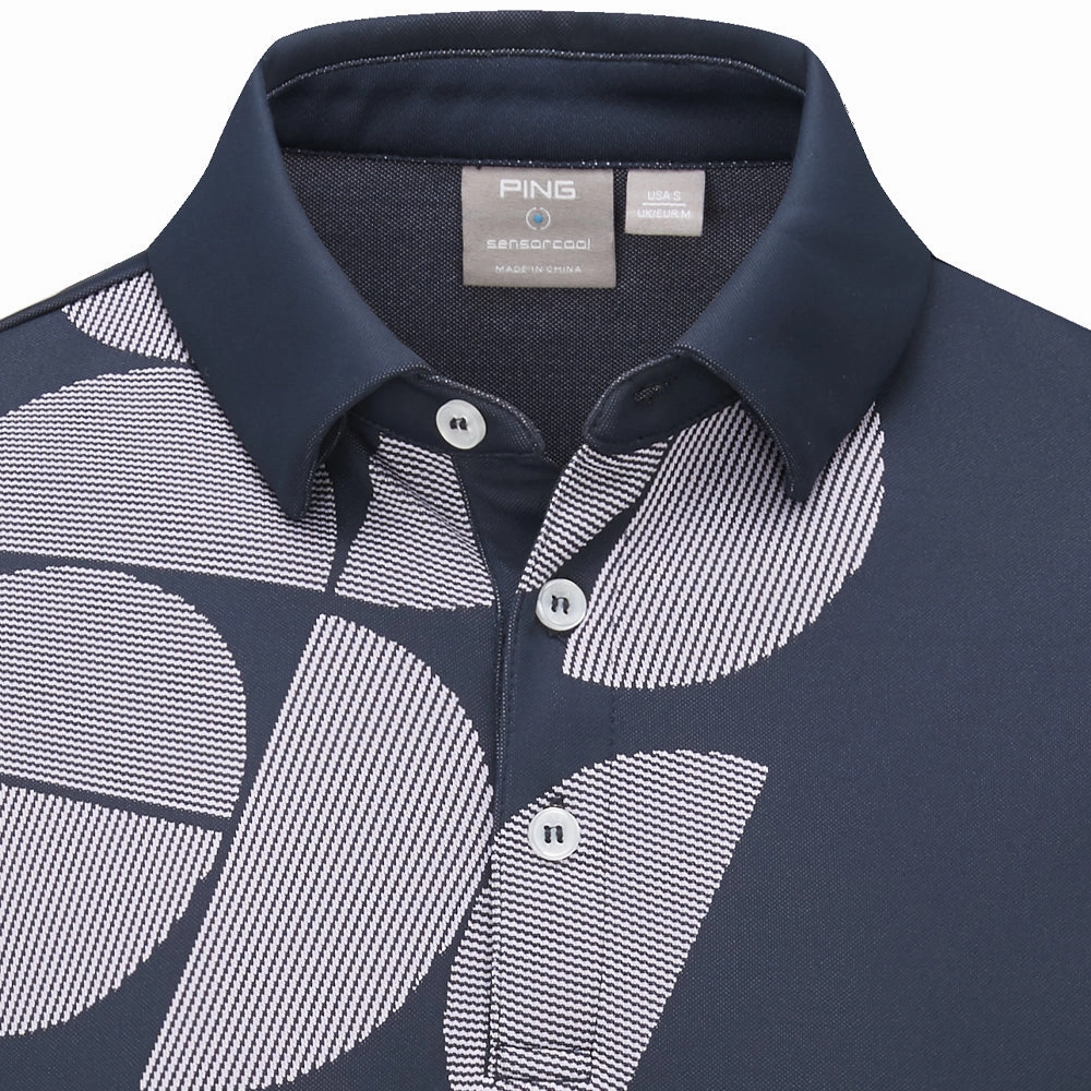 Chic Cut Classic Style Trend Ping Elevation SensorCool Polo Shirt - Navy