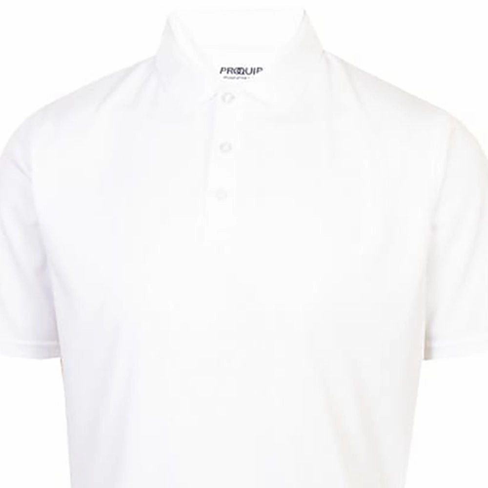 ProQuip Performance Pique Polo Shirt - White Non Iron Fabric Moisture Control Fabric