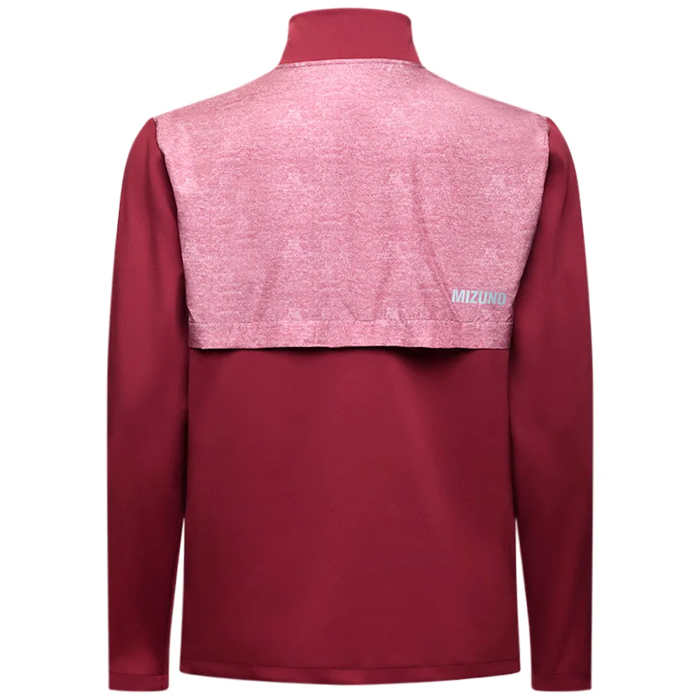 Mizuno Melange Reflect Jacket - Burgundy mesh ventilation