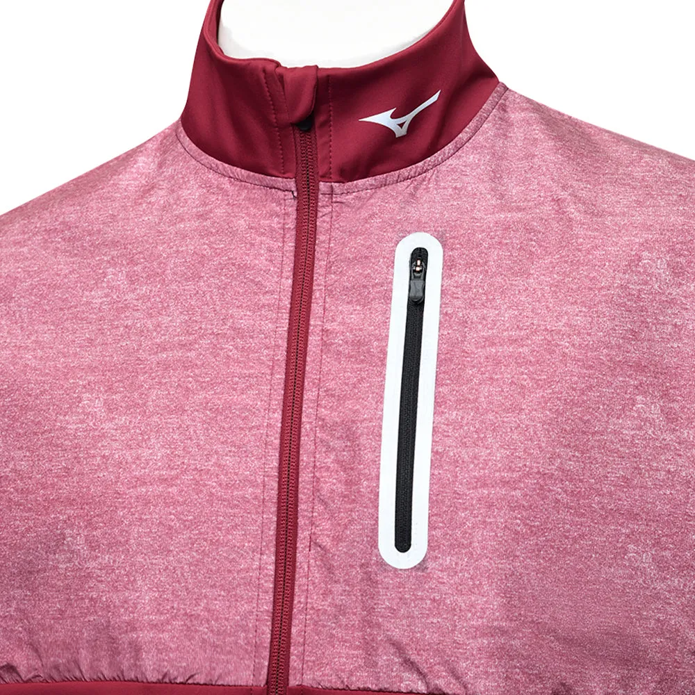Casual Work Look Flexible Knit Mizuno Melange Reflect Jacket - Burgundy