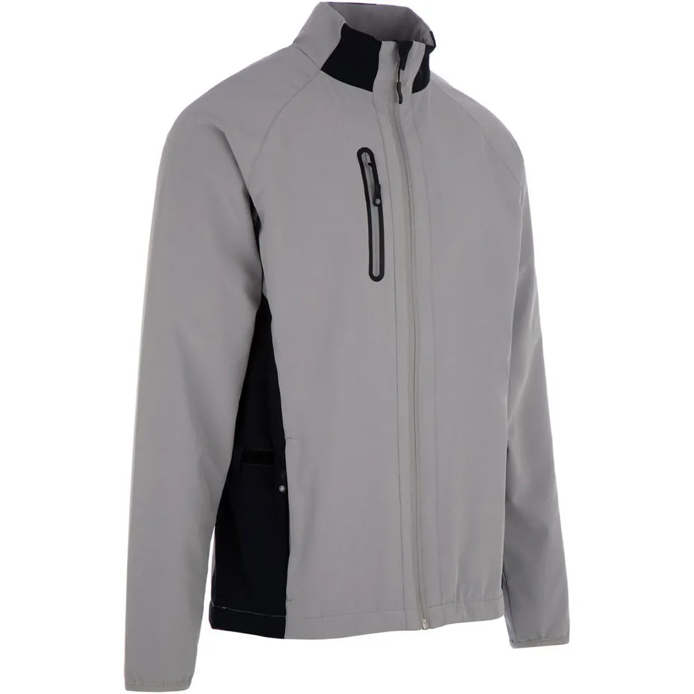 Heat Sealed Zippers Autumn Ready ProQuip Gents Pro Tech Long Sleeve Wind Jacket - Grey/Black