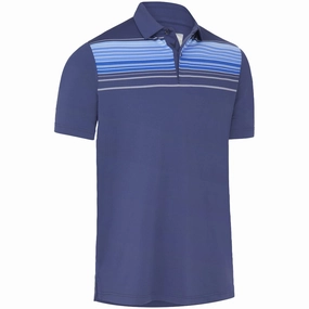 Callaway Energised Stripe Polo Shirt - Peacoat Breathable and Comfortable