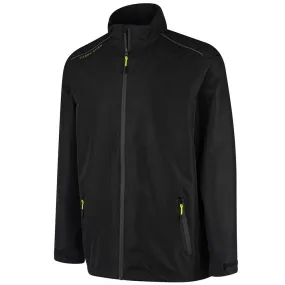 Kangaroo Pocket Island Green Waterproof Jacket - Black