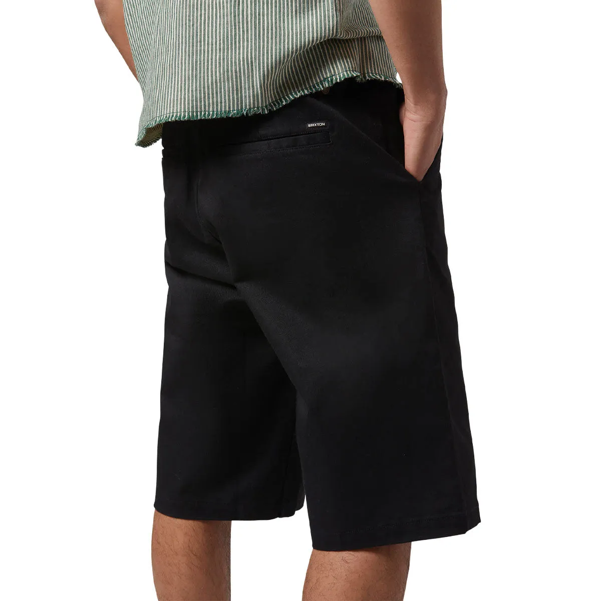 Outdoor Days Preppy Style Brixton Choice Chino Baggy Shorts - Black