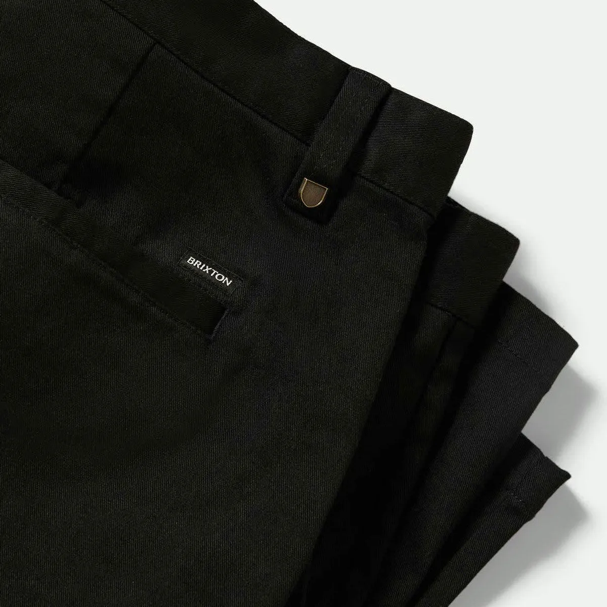 Quick Pocket Access Brixton Choice Chino Baggy Shorts - Black