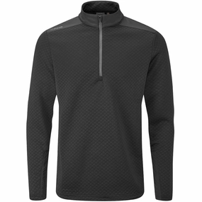 Thin product bead charm Ping Marshall 1/2 Zip Pullover - Black