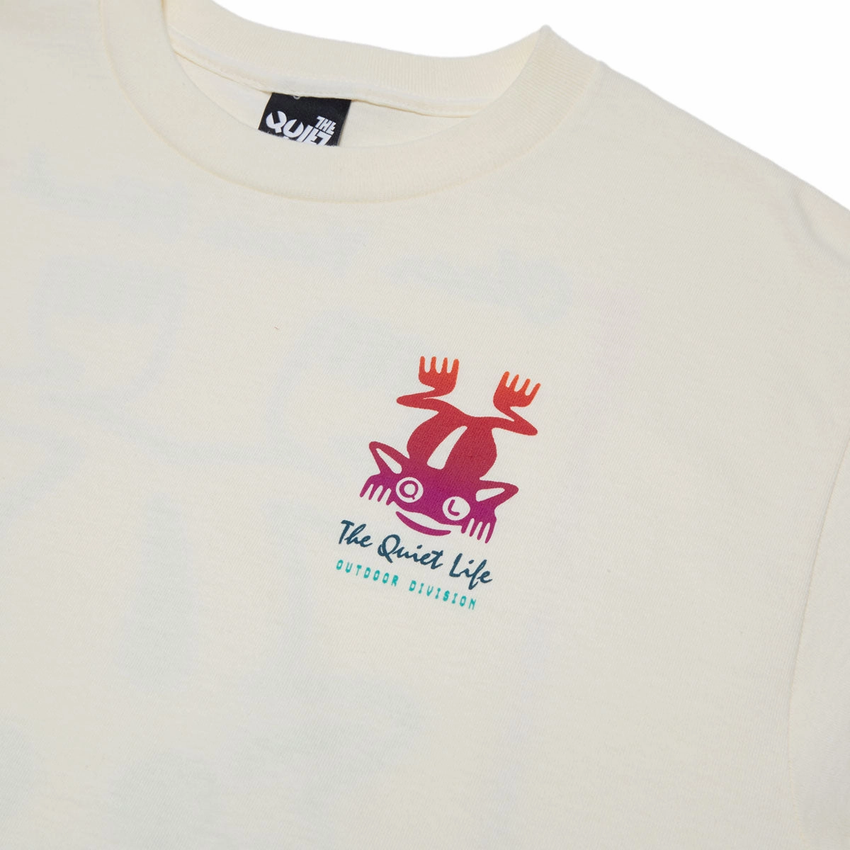 The Quiet Life Outdoor Division T-Shirt - Cream Moisture Management Fabric Trendy Comfort Fit