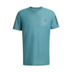 Adidas Men's Own The Run T-Shirt in Preloved Teal AW25 Trendy Vibes AntiStatic Properties