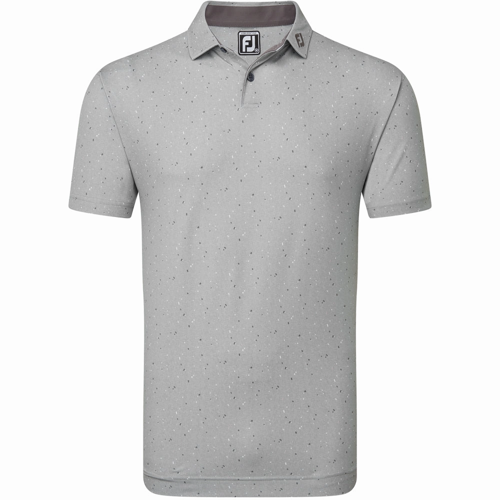 FootJoy Tweed Texture Pique Polo Shirt - Grey Cliff hypoallergenic material