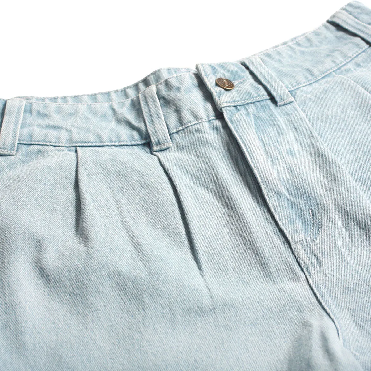 Sport Performance Theories Belvedere Pleated Denim Trouser Pants - Lightwash Blue
