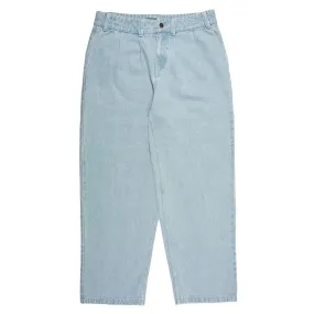Theories Belvedere Pleated Denim Trouser Pants - Lightwash Blue Moisture wicking Breath Friendly