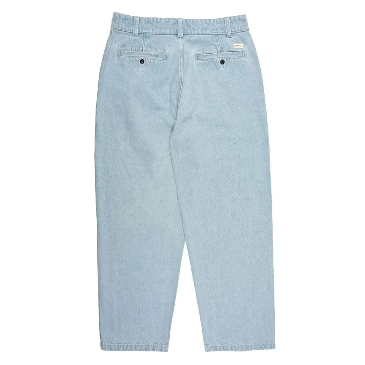Theories Belvedere Pleated Denim Trouser Pants - Lightwash Blue Outdoor Flex