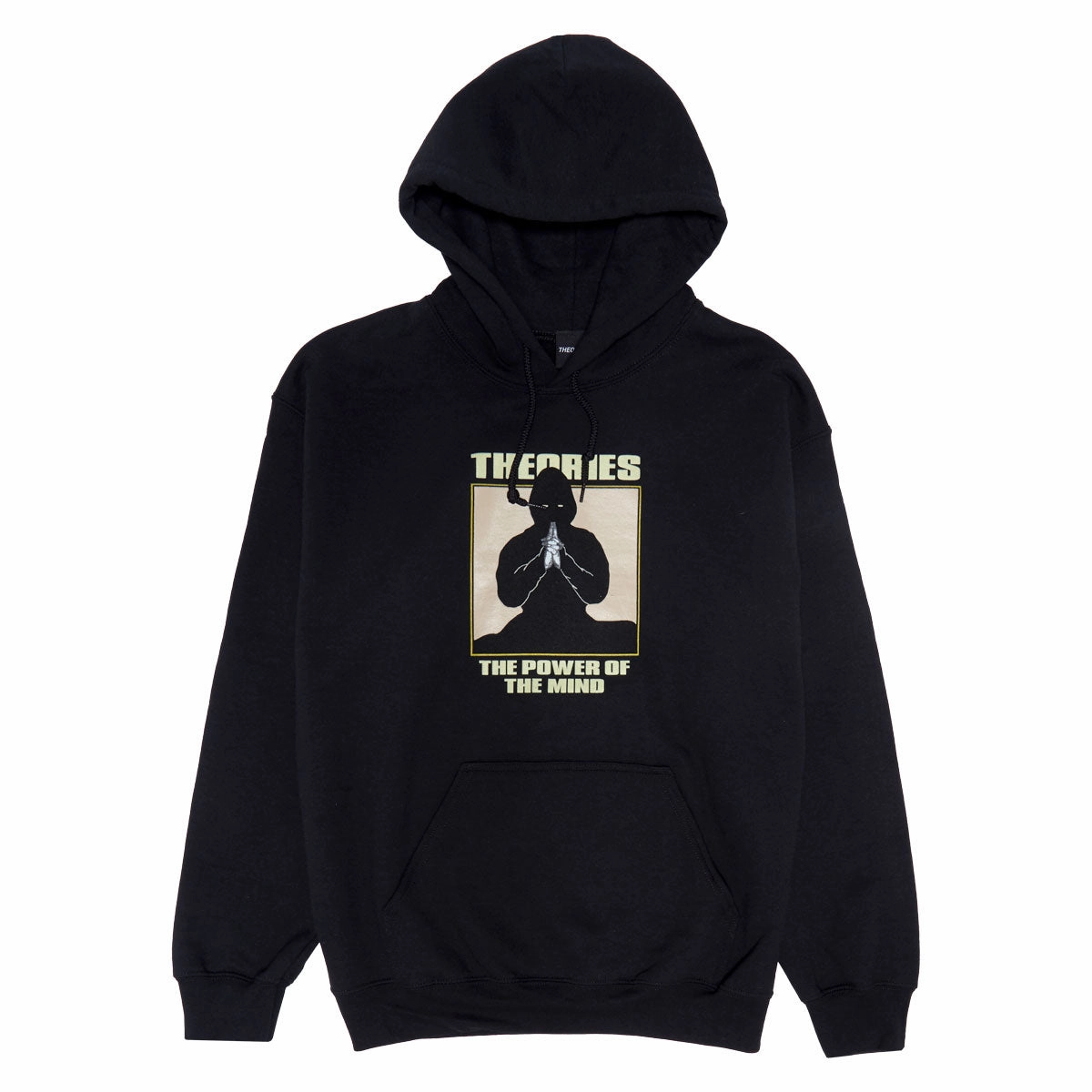 Soft Fleece Lining Theories Power Of The Mind Hoodie - Black