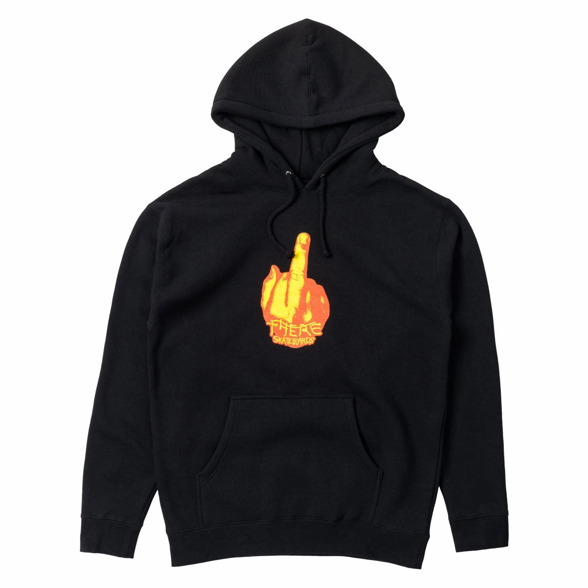 Travel Wear Fashion Layer There Up Yours Hoodie - Black/Red/Yellow