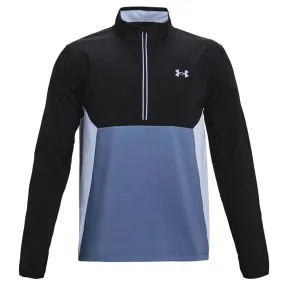Recycled Polyester Blend Under Armour Storm Windstrike 1/2 Zip Windproof Jacket - Mineral Blue/Black