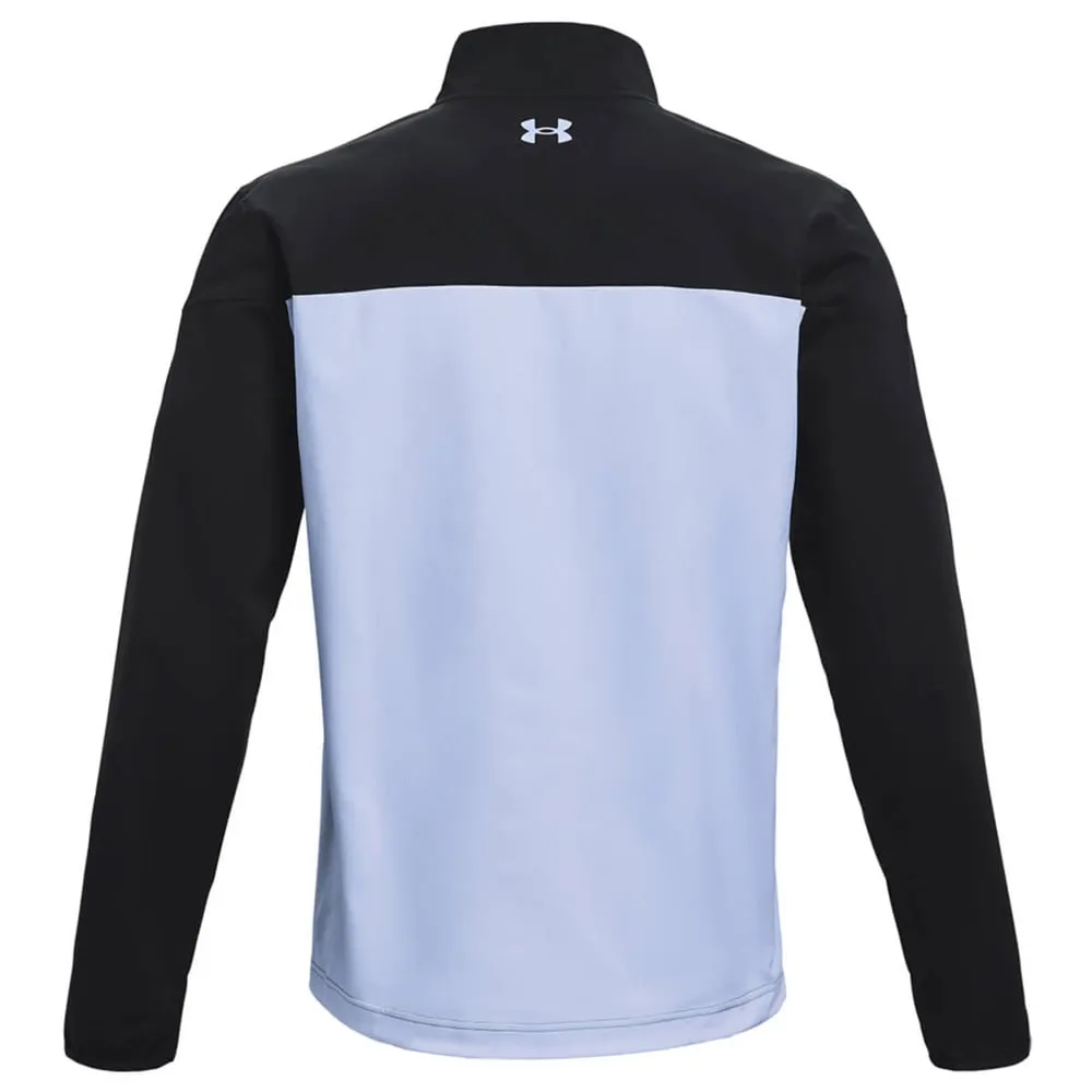 Flexible Shoulder Gussets Under Armour Storm Windstrike 1/2 Zip Windproof Jacket - Mineral Blue/Black