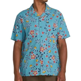 Checkered Style Durable Button Closures Volcom Offering Shirt - Used Blue