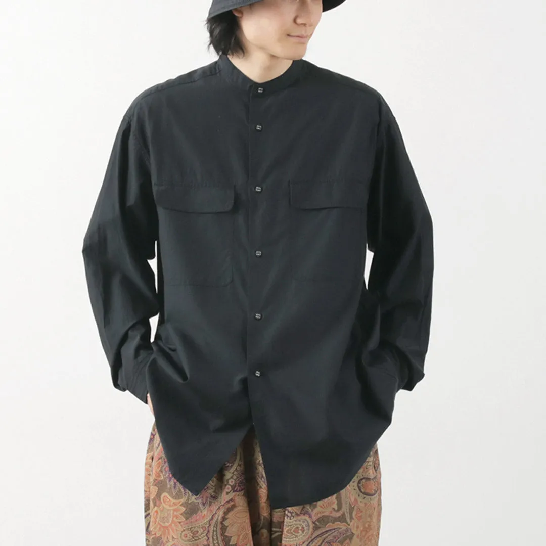Durable Button Closures Odorless Binding Tape WHITE MOUNTAINEERING / Band Collar Shirt
