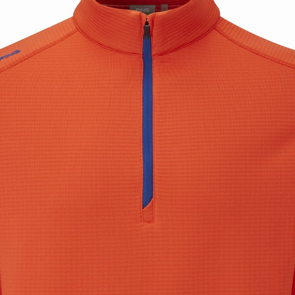 Ping Edwin 1/2 Zip Pullover - Flame Flannel stain resistant coating