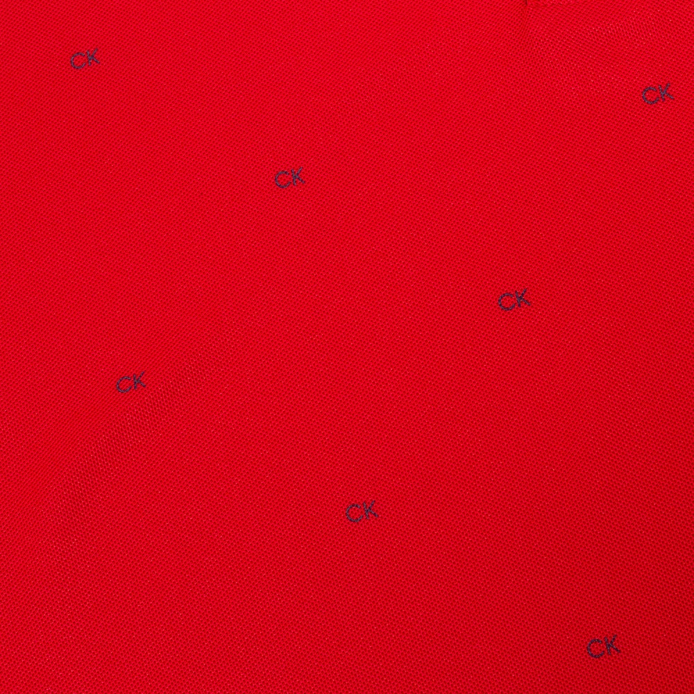 Calvin Klein Monogram Polo Shirt - Red Everyday Style OdorResistant Fabric