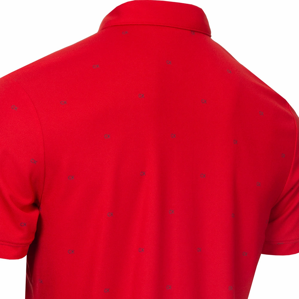 Lightweight Construction Timeless Layer Calvin Klein Monogram Polo Shirt - Red