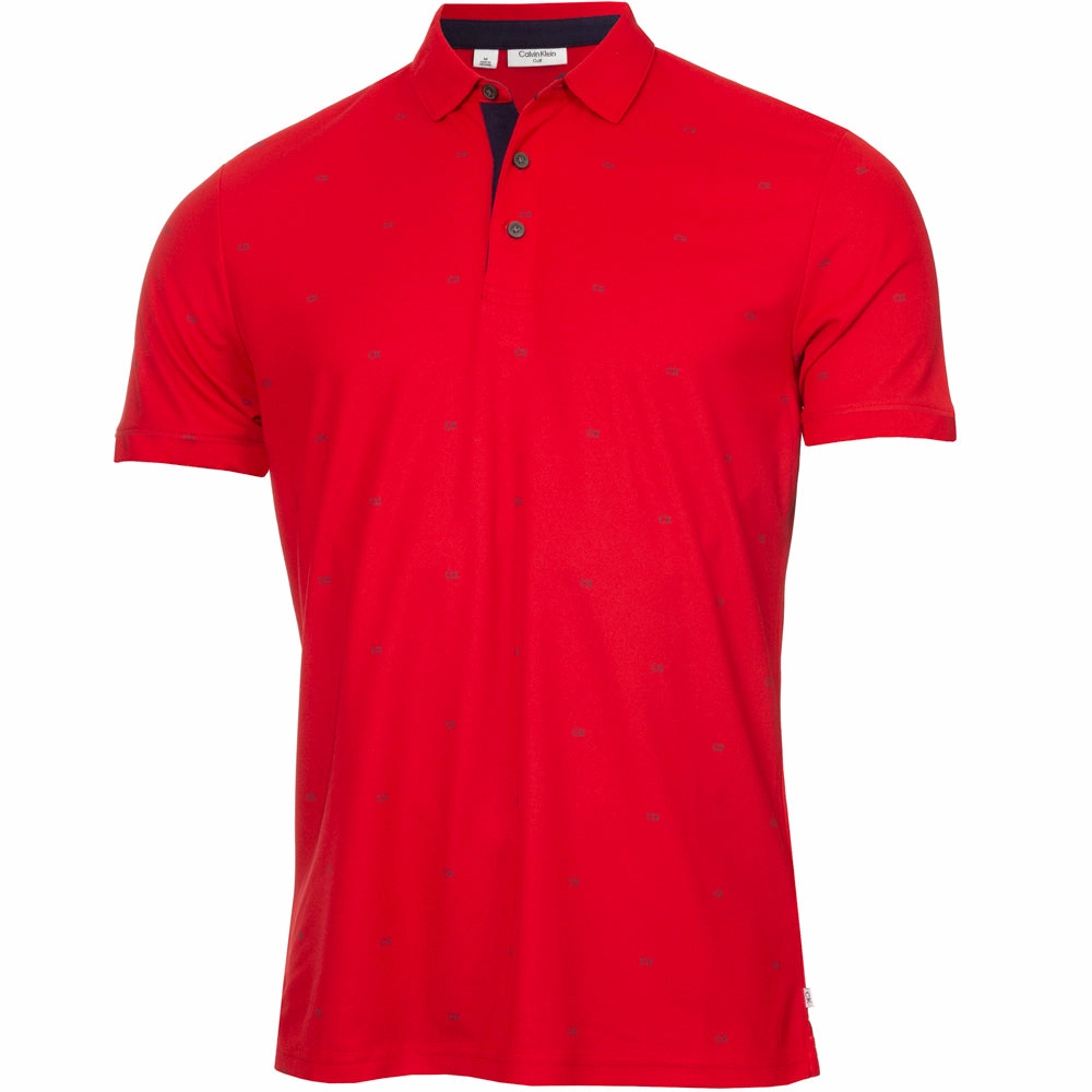 Calvin Klein Monogram Polo Shirt - Red Sporty essentials