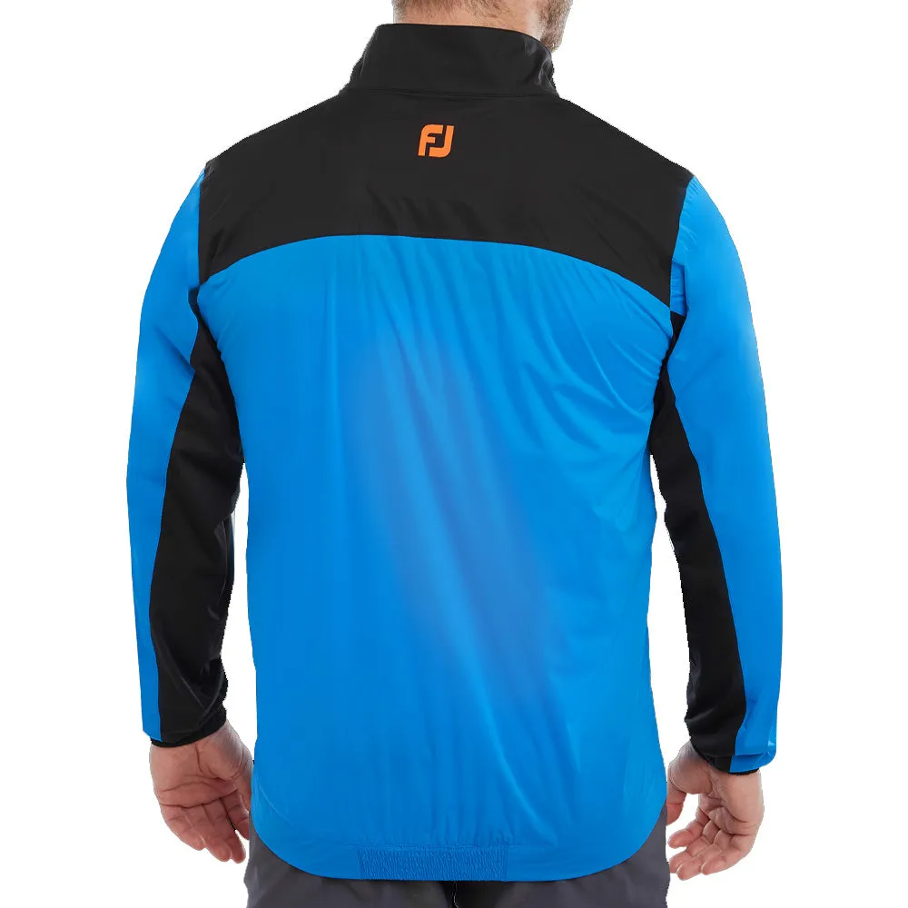 FootJoy HydroKnit 1/2 Zip Waterproof Jacket - Sapphire/Black/Orange Quick Dry Technology