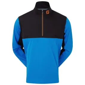 FootJoy HydroKnit 1/2 Zip Waterproof Jacket - Sapphire/Black/Orange Comfortable fit Noise Free Movement