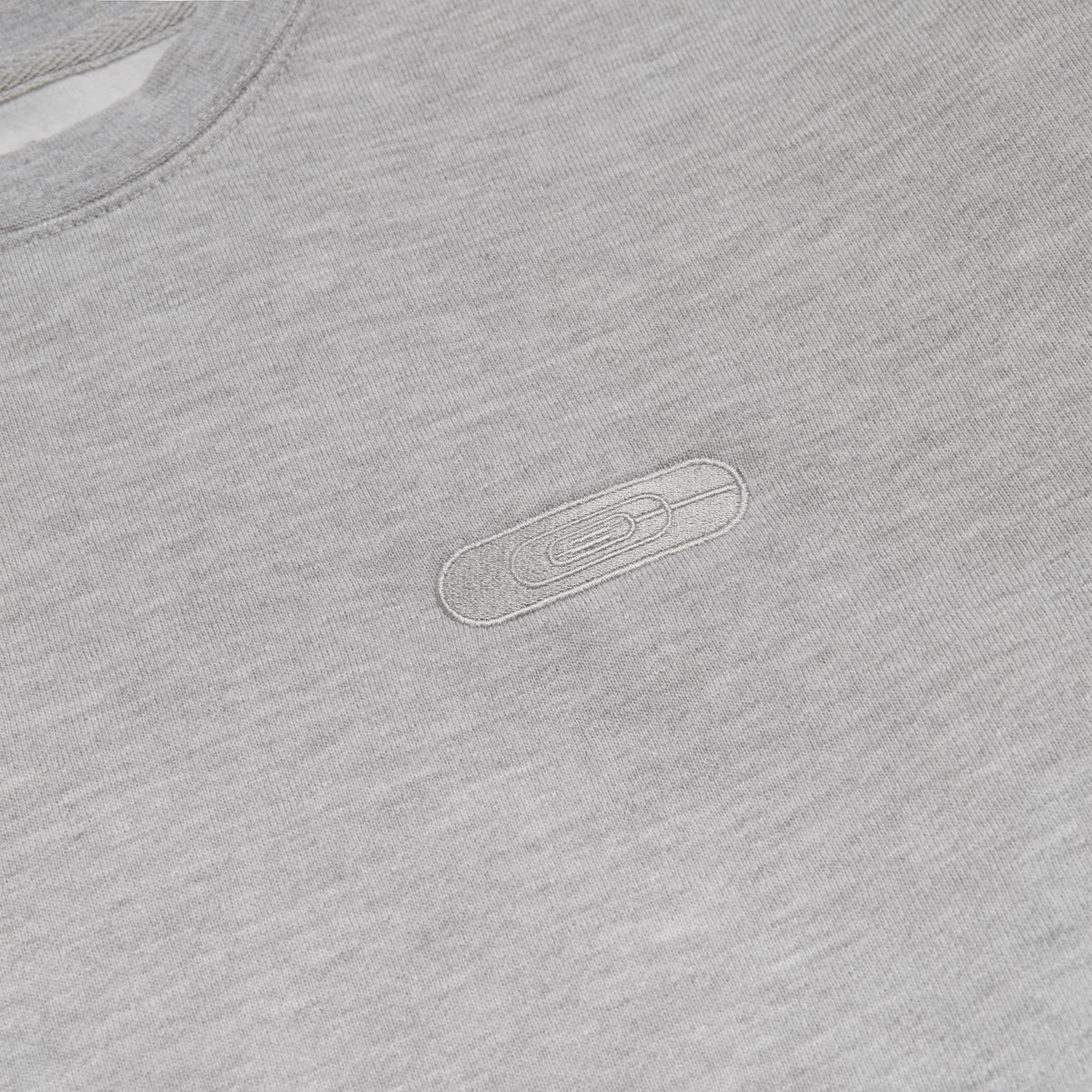 CCS Nested Logo Heavy Crewneck Sweatshirt - Heather Grey Black bear like Backyard Chill