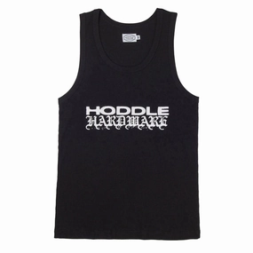Non Bulky Profile Hoddle Hardware Ribbed Tank Top - Black