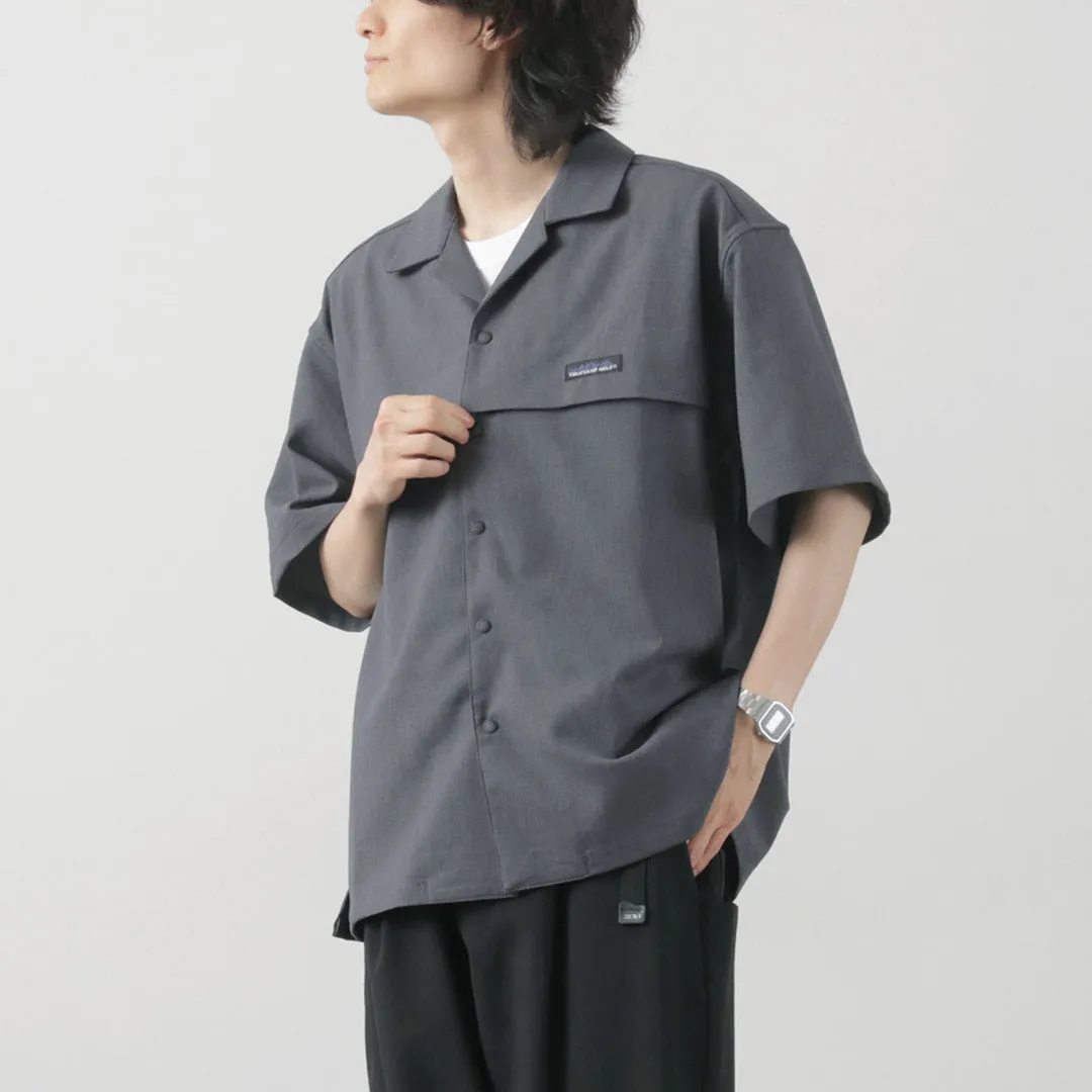 THOUSAND MILE / Short Sleeve Open Collar Shirt Flexible Shoulder Panels