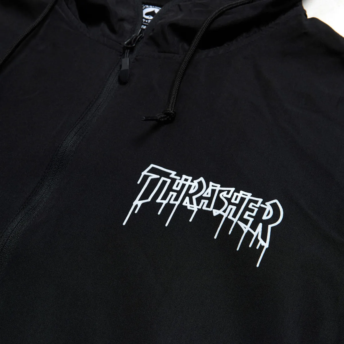 Sustainable Packaging Classic Casual Look Thrasher One-Liner Anorak Jacket - Black