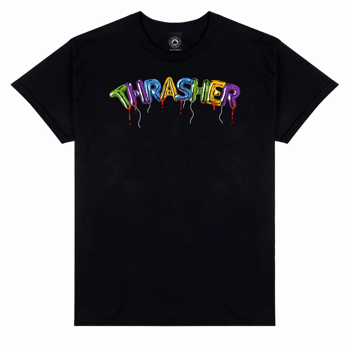 Reinforced Hems Weekend Fashion Thrasher Balloons T-Shirt - Black