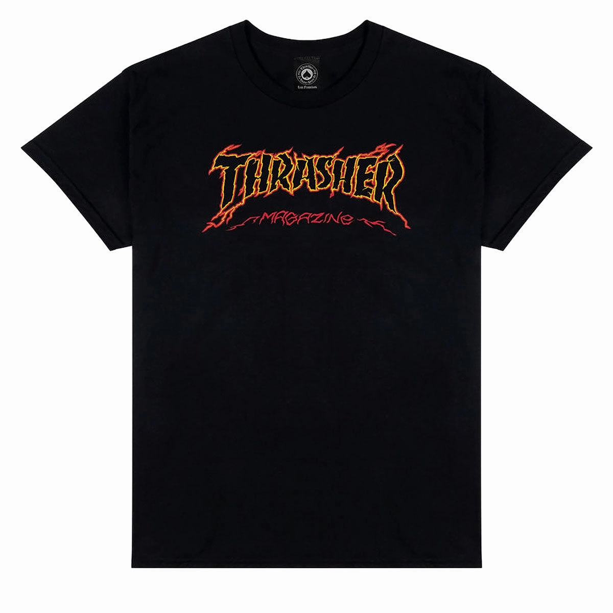 Thrasher Cracked By Exteenager T-Shirt - Black Street Smart Bold and Comfortable