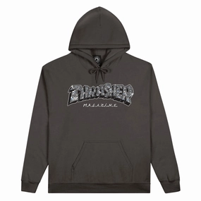 Thrasher Disco By Spanky Hoodie - Charcoal Fleece like Outdoor Motion