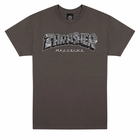 budget-friendly UV protection layer Thrasher Disco By Spanky T-Shirt - Charcoal