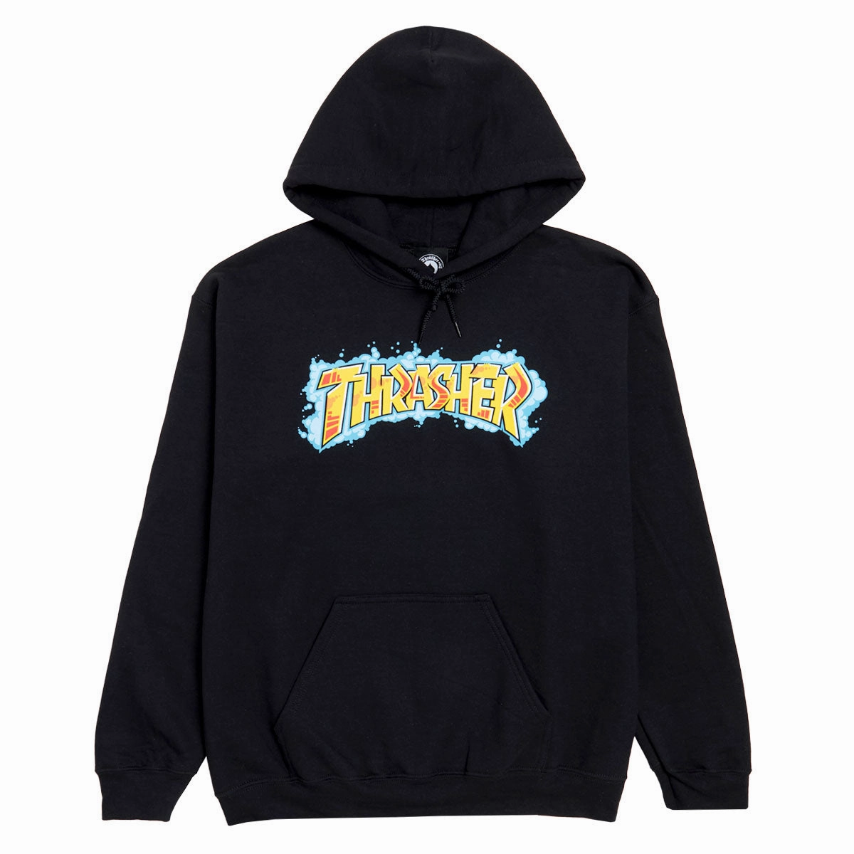 Thrasher Graff Hoodie - Black School Uniform Fleece Lining