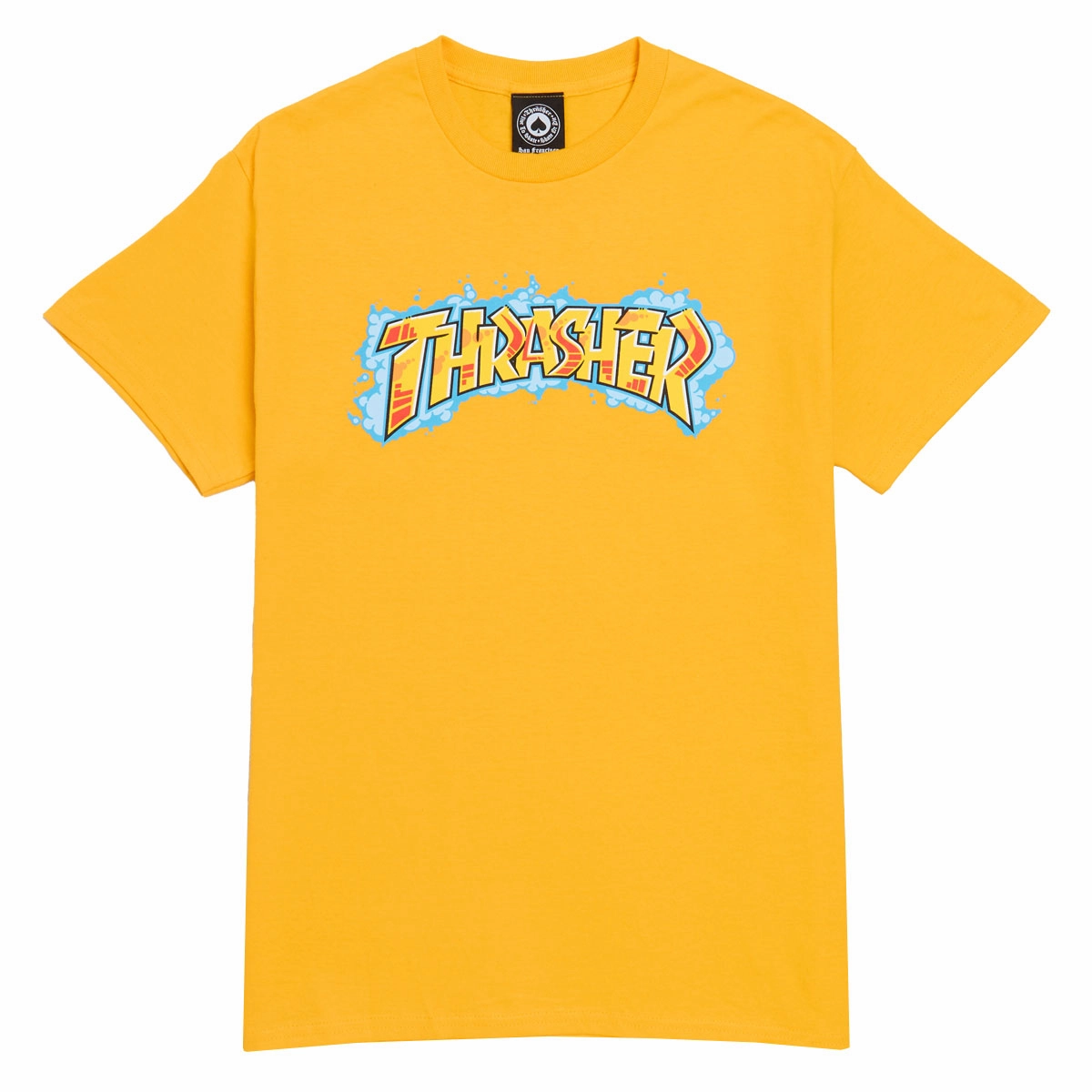 Weekend Style Trend Thrasher Graff T-Shirt - Gold