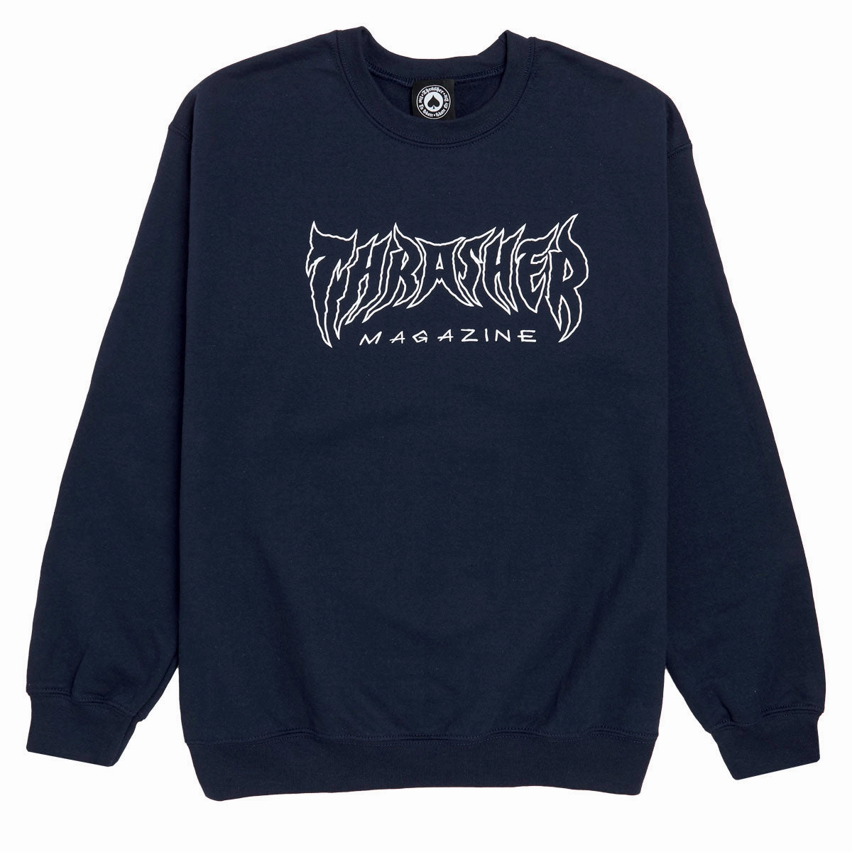Reinforced Zipper Guard Thrasher Metal Sweatshirt - Navy