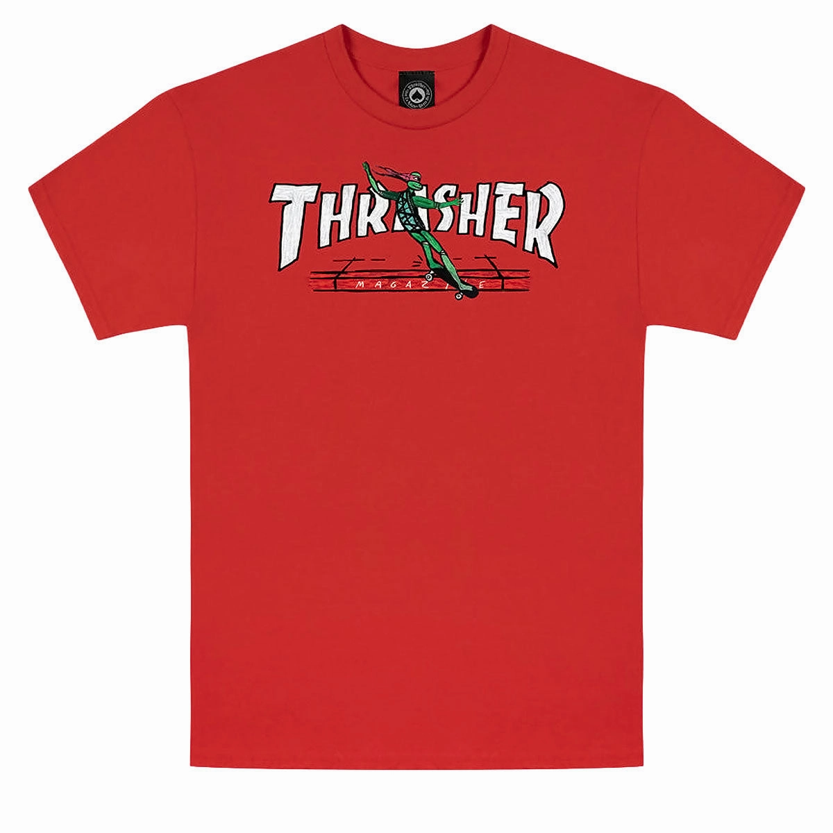 Thrasher Red Curb By LSD Worldpeace T-Shirt - Red Chic And Comfortable