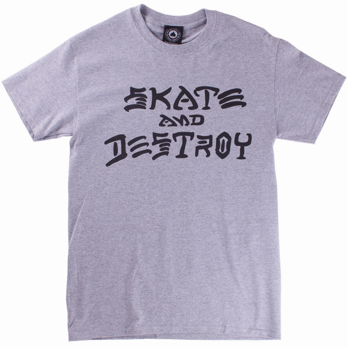 High Density Cotton Thrasher Skate And Destroy T-Shirt - Grey