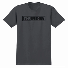 Cross Grain Knit Thunder Bar Bolt Re-Scan T-Shirt - Charcoal