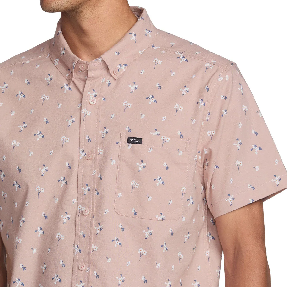 Minimalist Design RVCA Thatll Do Print Shirt - Mauve