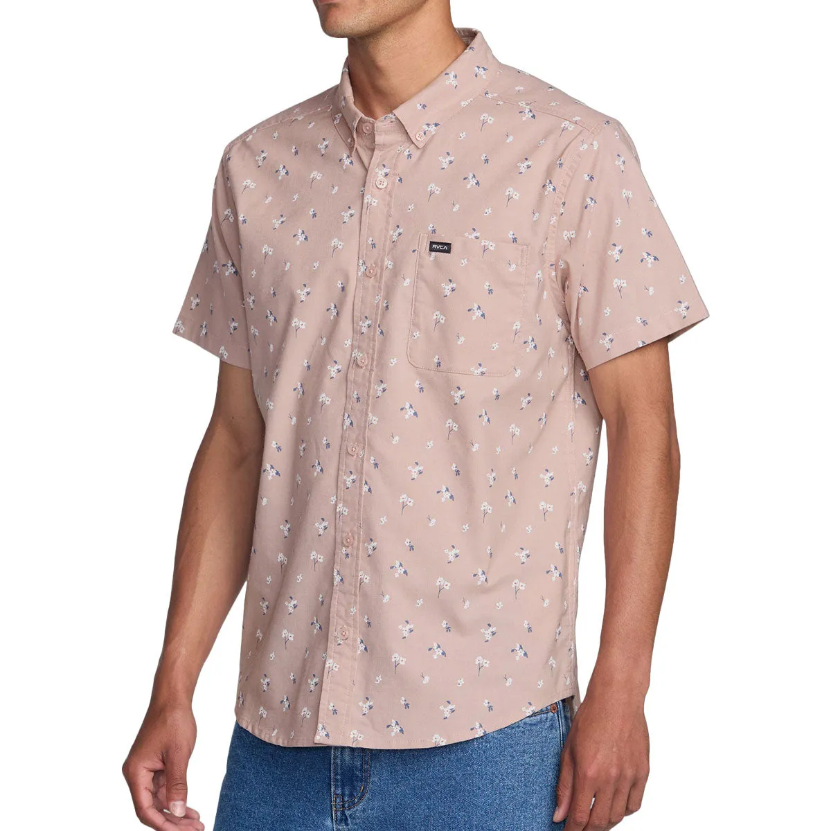 RVCA Thatll Do Print Shirt - Mauve Comfortable fit