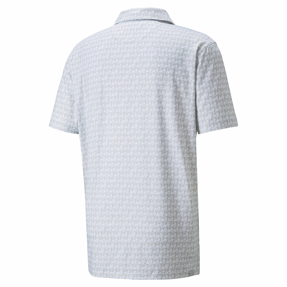 Buttery Soft Fabric Puma MATTR Carts Polo Shirt - High Rise/Bright White