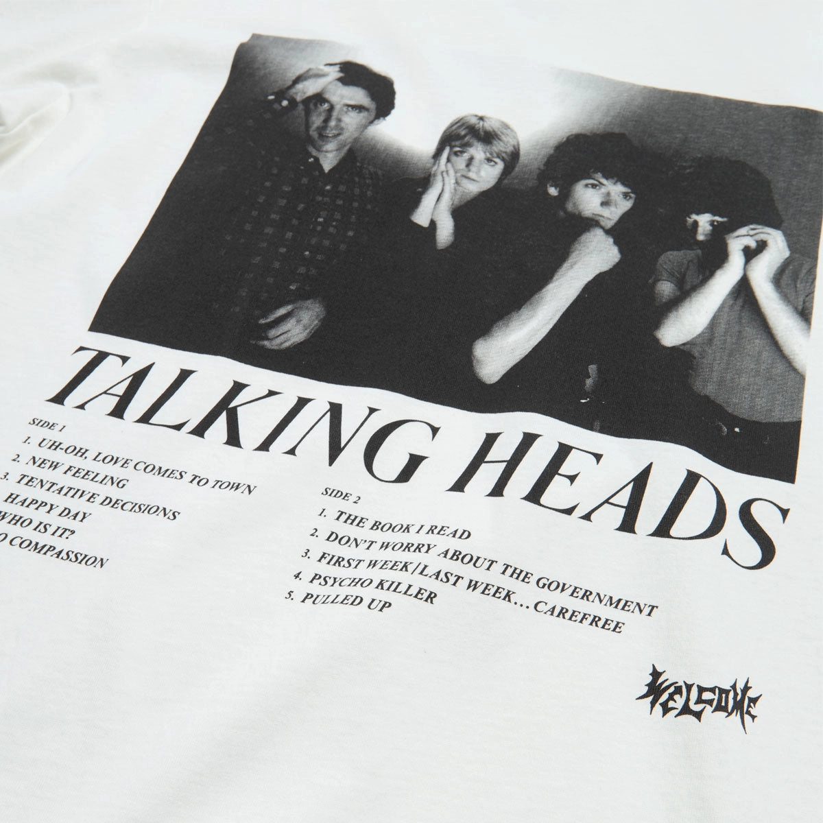 Welcome x Talking Heads Track List T-Shirt - White Comfortable apparel