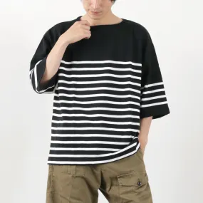 Light and Comfortable Smart Fashion TIEASY / HDCS Big Katanuki Boat Neck T-Shirt